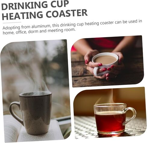 Magiclulu Electric Coffee Coffee Warmer Coaster Cust Cup Cup Pad for Coffee Milk Tea التحكم التلقائي في درجة الحرارة لمكتب استخدام المنزل تصميم خفيف الوزن in Kuwait