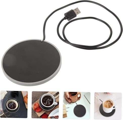 Magiclulu Electric Coffee Coffee Warmer Coaster Cust Cup Cup Pad for Coffee Milk Tea التحكم التلقائي في درجة الحرارة لمكتب استخدام المنزل تصميم خفيف الوزن in Kuwait