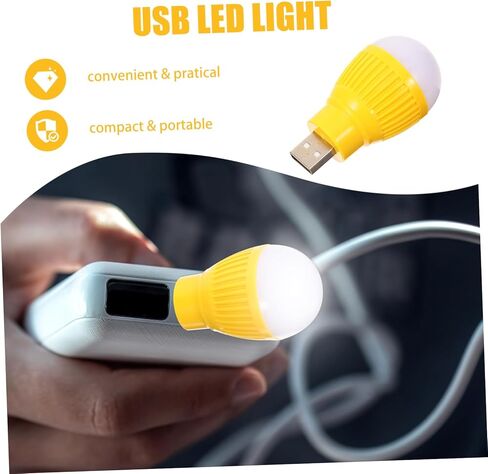 4pcs مصابيح LED مصابيح LED Mini Mini USB مصابيح الطوارئ المدمجة للسفر USB تعمل بالضوء الليلي مع عمر طويل لقراءة استخدام السيارة المحمولة in Kuwait