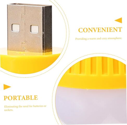 4pcs مصابيح LED مصابيح LED Mini Mini USB مصابيح الطوارئ المدمجة للسفر USB تعمل بالضوء الليلي مع عمر طويل لقراءة استخدام السيارة المحمولة in Kuwait