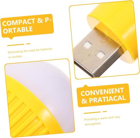 4pcs مصابيح LED مصابيح LED Mini Mini USB مصابيح الطوارئ المدمجة للسفر USB تعمل بالضوء الليلي مع عمر طويل لقراءة استخدام السيارة المحمولة in Kuwait
