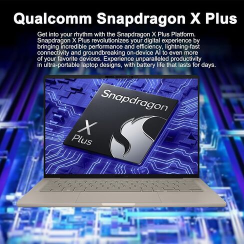 ASUS Zenbook A14 Laptop 14" WUXGA OLED (100% DCI-P3, 600nits HDR) Qualcomm 8-core Snapdragon X Plus (Up to 45 Tops) 16GB RAM 1TB SSD for Creator Business Professional Win11 ICP Hub w/Copilot+ AI in Saudi Arabia