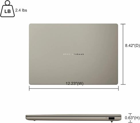 ASUS Zenbook A14 Laptop 14" WUXGA OLED (100% DCI-P3, 600nits HDR) Qualcomm 8-core Snapdragon X Plus (Up to 45 Tops) 16GB RAM 1TB SSD for Creator Business Professional Win11 ICP Hub w/Copilot+ AI in Saudi Arabia