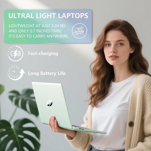 HP 14 LAPTOP ، Ultra Light Student Bussines Laptop ، Intel 4-Core N150 (Beats N4120) ، ذاكرة الوصول العشوائي 16 جيجابايت ، تخزين 192 جيجابايت (128 جيجا بايت UFS+64 جيجابايت من بطاقة SD) ، Microsoft Office 365 ، Windows 11 Pro ، Alpacatec ، Pink in Kuwait