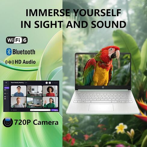 HP 14 LAPTOP ، Ultra Light Student Bussines Laptop ، Intel 4-Core N150 (Beats N4120) ، ذاكرة الوصول العشوائي 16 جيجابايت ، تخزين 192 جيجابايت (128 جيجا بايت UFS+64 جيجابايت من بطاقة SD) ، Microsoft Office 365 ، Windows 11 Pro ، Alpacatec ، Pink in Kuwait