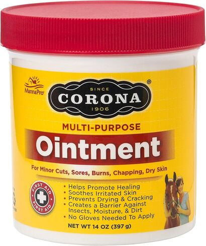 Manna Pro Corona Ointment for Horses | Lanolin-Based Formula Helps Sooth Irritation | 14 Ounces in Saudi Arabia