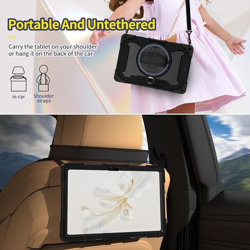 Military-grade shockproof tablet case Compatible with Honor Pad 9 12.1inch Case Tablet, Heavy Duty Shockproof Case Kids Case TPU Case Kickstand Rugged Protective Case with Hand Strap Carrying Strap An in Kuwait