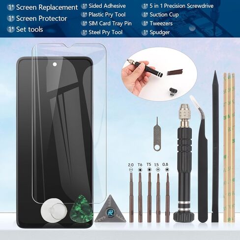 شاشة Ywlrong لـ TCL 50 XL استبدال شاشة LCD Touch Digitizer مجموعة TCL 50 XL 5G T702W مع أدوات （مع الإطار） in Kuwait