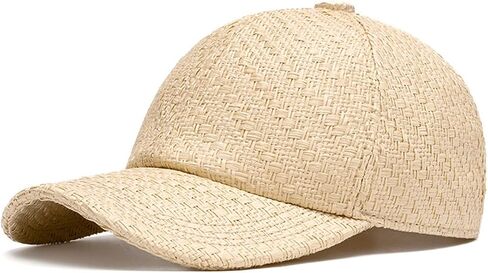 Retro Straw Baseball Cap Mens Straw Cap Breathable Summer Paperstraw Crochet Baseball Hat Ballcap for Men Women in Saudi Arabia