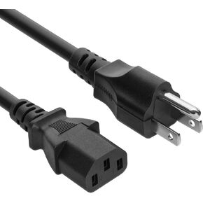 E156136 (UL) 3x18 AWG 60C 300V Universal Power Cord for NEMA 5-15P to IEC320C13, Black (1.5 Meters) PWC75A150US in Saudi Arabia