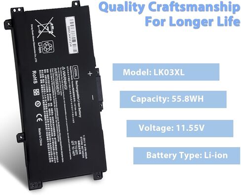 HT03XL L11119-855 استبدال بطارية الكمبيوتر المحمول لـ HP 14M-DH0003DX 14M-DH1003DX 15T-DA000 15T-CS200 15-CW1XXX 15-DB0004DX 15-DA0014DX PAVILION 14 15 15-CS 15-DA 15-DW 15-DW in Kuwait