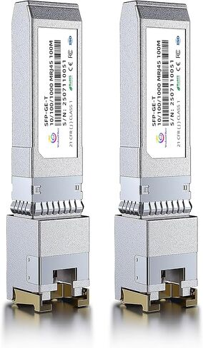 10G SFP+ to RJ45 10GBASE-T SFP+ جهاز الإرسال والاستقبال 262 قدمًا/80 م ، 10 جيجابت SFP+ COPPER ETHERNET CAT.6A/7 لـ CISCO SFP-10G-T-S ، UBIQUITI UF-RJ45-10G ، MERAKI ، TP-LINK ، NETGEAR والمزيد in Saudi Arabia