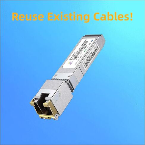 10G SFP+ to RJ45 10GBASE-T SFP+ جهاز الإرسال والاستقبال 262 قدمًا/80 م ، 10 جيجابت SFP+ COPPER ETHERNET CAT.6A/7 لـ CISCO SFP-10G-T-S ، UBIQUITI UF-RJ45-10G ، MERAKI ، TP-LINK ، NETGEAR والمزيد in Saudi Arabia