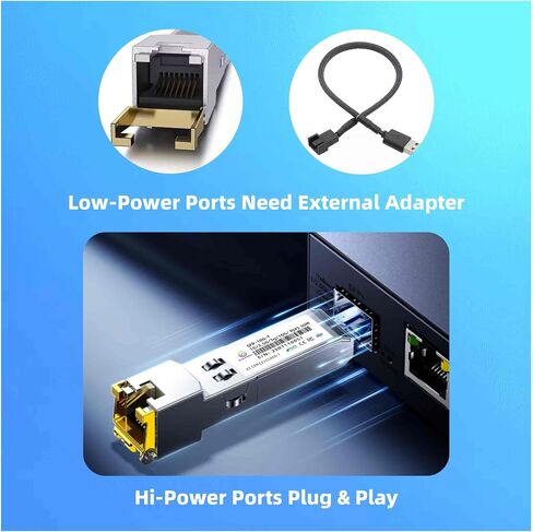 10G SFP+ to RJ45 10GBASE-T SFP+ جهاز الإرسال والاستقبال 262 قدمًا/80 م ، 10 جيجابت SFP+ COPPER ETHERNET CAT.6A/7 لـ CISCO SFP-10G-T-S ، UBIQUITI UF-RJ45-10G ، MERAKI ، TP-LINK ، NETGEAR والمزيد in Saudi Arabia