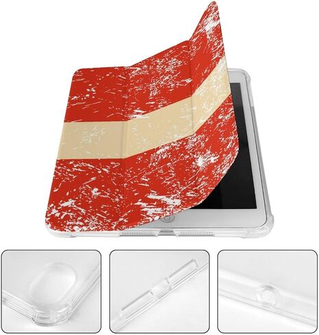 قضية العلم النمسا القديمة مع حامل القلم رفيع الخفيفة الوزن trifold موقف متوافق مع iPad mini 4/5/6 mini6 （8.3in） in Saudi Arabia