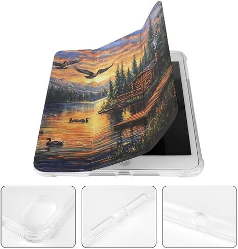 مقال بطب منزل غروب الشمس الجبلي مع حامل القلم رفيع الخفيف الوزن المتوافق مع iPad mini 4/5/6 mini6 （8.3in） in Saudi Arabia