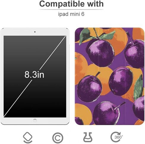 الخوخ وحالة البرتقال مع حامل القلم رفيع الوزن ثلاثي الأوزان متوافق مع iPad mini 4/5/6 mini4/5 （7.9in） in Saudi Arabia