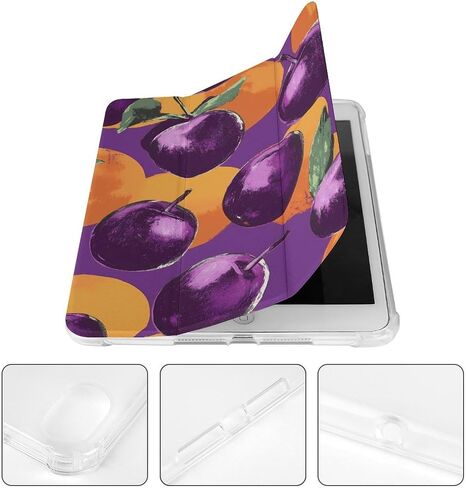 الخوخ وحالة البرتقال مع حامل القلم رفيع الوزن ثلاثي الأوزان متوافق مع iPad mini 4/5/6 mini4/5 （7.9in） in Saudi Arabia