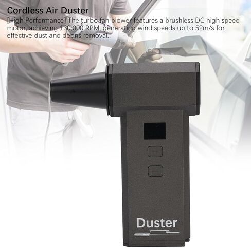 Zunate Cordless Air Duster ومنظف فراغ ، محرك 130000 دورة في الدقيقة مع شفط 9000Pa ، منفاخ كهربائي قابل للشحن لتنظيف لوحة مفاتيح الكمبيوتر بالسيارة المنزلية in Saudi Arabia
