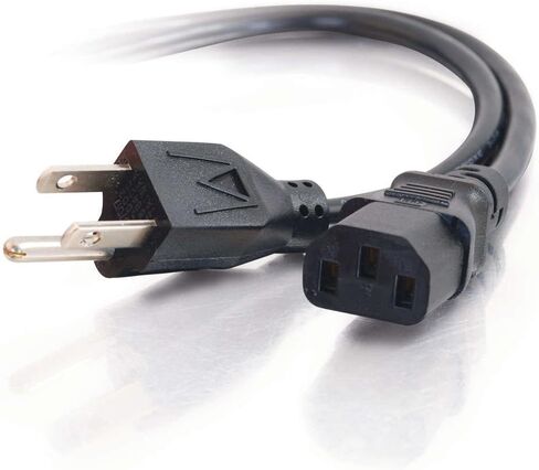 E156136 (UL) 3x18 AWG 60C 300V سلك الطاقة العالمي لـ NEMA 5-15P إلى IEC320C13 ، الأسود (1.5 متر) PWC75A150US in Saudi Arabia