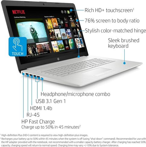 HP 2025 Business Labtop ، 15.6 "HD Touchscreen ، Intel I3-1315U (4.5GHz) ، 64 GB RAM ، 2 تيرابايت SSD ، Wi-Fi 6E ، Copilot AI ، Intel UHD Graphics ، Win 11 Pro ، Fast Charging ، Wong Battery ، w/accessories in Saudi Arabia