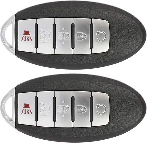 SCITOO 2 PCS Key Fob Keyless Entry Remote Control Fits 2015-2018 for Nissan Murano 2014-2018 for Nissan Pathfinder (FCC S180144308) 5 Buttons in Saudi Arabia