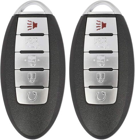 SCITOO 2 PCS Key Fob Keyless Entry Remote Control Fits 2015-2018 for Nissan Murano 2014-2018 for Nissan Pathfinder (FCC S180144308) 5 Buttons in Saudi Arabia