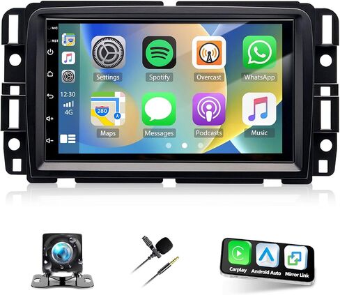 Android 14 Upgrade Car Stereo Radio for Chevy Chevrolet Traverse 2013 2014 2015 2016 2017, 4+64G Wireless Carplay/Android Auto 7" IPS Touchs Sreen GPS Navi Radio Dash Kit WiFi Bluetooth/SWC/FM Camera in Saudi Arabia