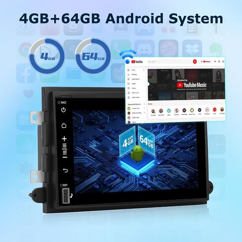 8 Core [4g+64g] Radio for Ford F150 F250 F350 Fusion Edge Explorer ، Android F150 Stereo مع شاشة Carplay/Android Auto/DSP 32 Eq/IPS/SWC/SWC/Bluetooth 5.0/WIFI in Saudi Arabia