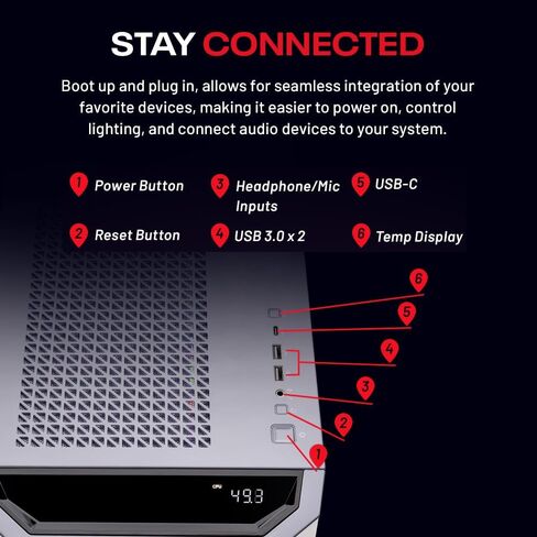 Skytech Gaming Desktop PC ، Intel I9 14900K 3.2 GHz (5.7GHz Turbo) ، NVIDIA RTX 5070 TI 16GB ، Z790 Board ، 2TB Gen4 NVME SSD ، 32GB DDR5 RAM 6000 RGB ، 850W GOLD ATX 3 PSU ، in Saudi Arabia