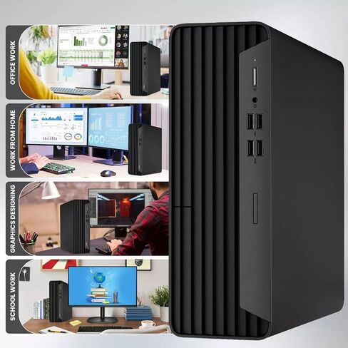 BTO HP ProDesk 800 G6 Desktop Computer PC, Intel Core i5-10500 10th Gen. Processor, 16GB DDR4 Ram, 1TB NVMe SSD, DisplayPort, Built-in WiFi, Wireless Keyboard & Mouse, Windows 11 Pro (Renewed) in Saudi Arabia