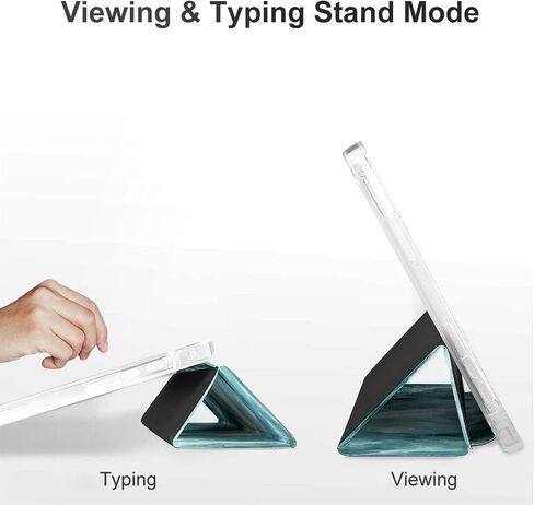 Blue Green Waves Marble Camouflage Case with Pen Holder Slim Lightweight Trifold Stand Compatible with iPad mini 4/5/6 Mini4/5（7.9in） in Saudi Arabia