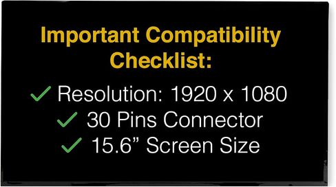 شاشة الاستبدال لـ Dell Precision 15 3551 30 دبابيس FHD 1920x1080 عرض LED LED Matte مع أدوات وشريط in Kuwait