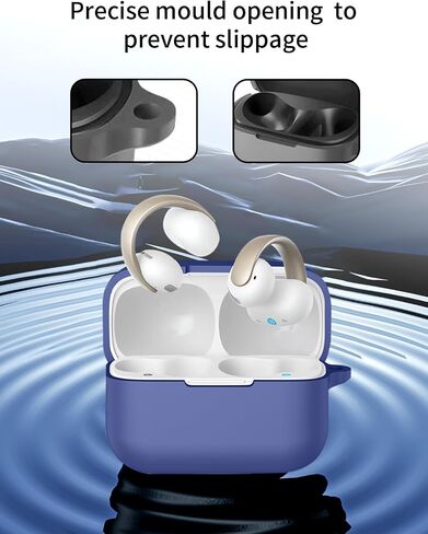 متوافق مع ANKER Soundcore Aeroclip Attive Lovensice Congles ، ميناء شحن Skinproof Protecting Skin Rockproof Precipable ، LED أمامي مرئي مع الحبل ، الأسود. in Saudi Arabia