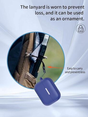 متوافق مع ANKER Soundcore Aeroclip Attive Lovensice Congles ، ميناء شحن Skinproof Protecting Skin Rockproof Precipable ، LED أمامي مرئي مع الحبل ، الأسود. in Saudi Arabia
