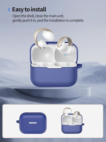 متوافق مع ANKER Soundcore Aeroclip Attive Lovensice Congles ، ميناء شحن Skinproof Protecting Skin Rockproof Precipable ، LED أمامي مرئي مع الحبل ، الأسود. in Saudi Arabia