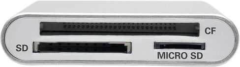 Tripp Lite U452-003 USB-C Gen 1 Multi-Card Reader/Writer, SD/MicroSD/SDHC/SDXC, CompactFlash I/II, MMC, Smart Card, External w/Built-in Cable - Cloud Care Preconfigured Bundle Eligible (50 Pack) in Saudi Arabia
