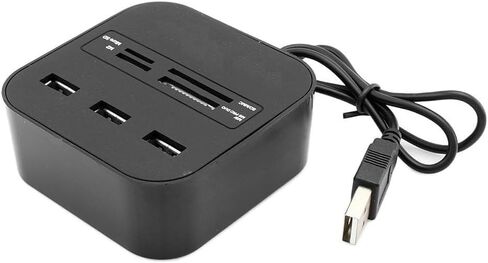 All in One Combo Card Reader for Pen Drive/Cameras/mobiles/PC/Laptop/Notebook/Tablet/or Docking Station/MP3s/PDAs,Color May Vary in Saudi Arabia