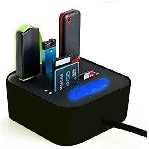 All in One Combo Card Reader for Pen Drive/Cameras/mobiles/PC/Laptop/Notebook/Tablet/or Docking Station/MP3s/PDAs,Color May Vary in Saudi Arabia