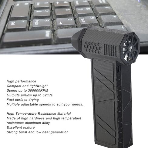 Estink Jet Blower, Jet Blower Electric Air Duster Compact 130000RPM 3 Gear Adjustable Speed Type C Fast Charging for Keyboard Car Computer Cleaning with 5600mAh Battery in Saudi Arabia