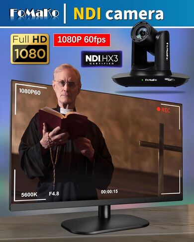 Fomako 30x Optical Zoom Ndi PTZ Camera ، AI Auto-Tracking Gen 3 ، للأحداث الخيرية البث المباشر: المزادات الخيرية ، وجمع التبرعات ، وحملات الوعي. (FMK30UH NDI-BX2+M3) in Saudi Arabia