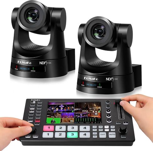 Fomako 20x Optical Zoom Ndi PTZ Camera ، AI Auto-Tracking Gen 3 ، لمسابقات الرقص أو الموسيقى البث المباشر على منصات التواصل الاجتماعي (KN20AX2+M3) in Saudi Arabia