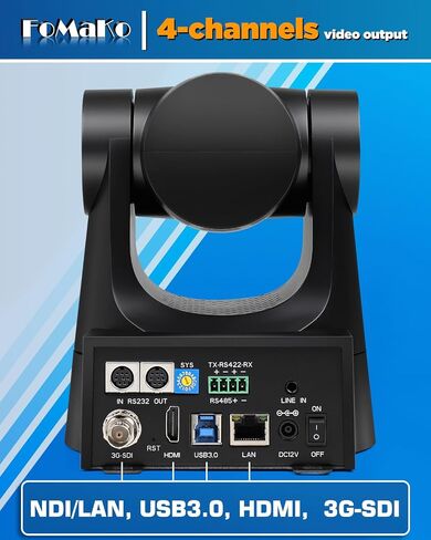 Fomako 20x Optical Zoom Ndi PTZ Camera ، AI Auto-Tracking Gen 3 ، لمسابقات الرقص أو الموسيقى البث المباشر على منصات التواصل الاجتماعي (KN20AX2+M3) in Saudi Arabia