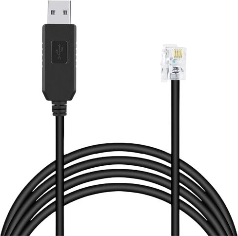 1pc USB RS232 4P4C RJ9 Adapter Serial Converter 6FT 16.4FT Telescope Cable(5m,Black) in Saudi Arabia