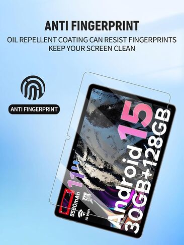 واقي الشاشة لـ Doogee Tab A9 Pro+ Android 15 Tablet 11 Inch ، مضاد للخلع ، فيلم زجاجي مقسّرته 9H يسهل تثبيته ، بدون فقاعة ، عبوة 2 in Kuwait
