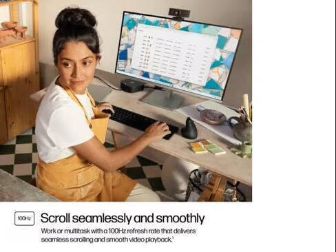 HP Series 5 27 بوصة كاملة HD TILT ضبط سطح المكتب شاشة سطح المكتب 527SH 100 هرتز مضاد للهراء HDMI PANT IPS PANESE EALE EALESAFE 300 NIT يعمل مع Chromebook معتمد ، 94C50AA (متجدد) in Saudi Arabia