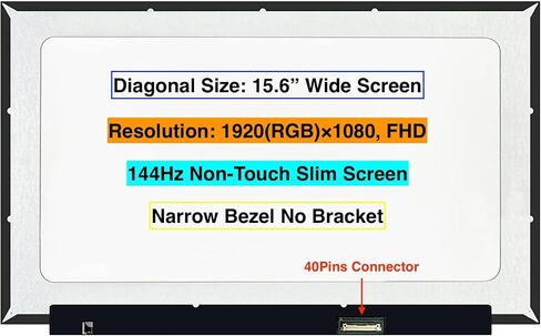 EM emajor Tech Replace New Screen Replace for Lenovo LOQ 15IRH8 TYPE 82XV 82XV002LUS 1920X1080 FHD 144HZ LCD LED DOWSE مع مجموعة من الشريط والأدوات in Saudi Arabia