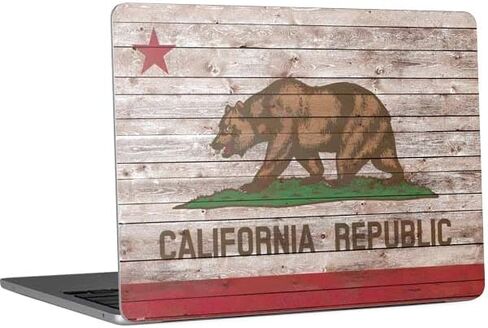 Skinit Decal Laptop Skin Compatible with MacBook Air 13in M4 (2025) - Hawaiian Flag Dark Wood Design in Saudi Arabia