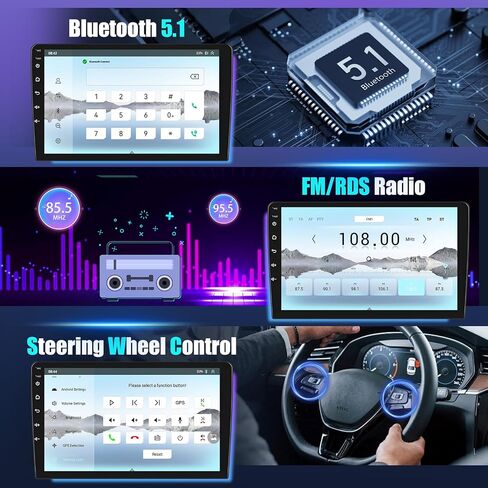 راديو ستيريو للسيارة 2+64G Android 13 CarPlay لسيارة Honda Civic 2012-2015 (LHD)، شاشة لمس عالية الدقة 9 بوصة متوافقة مع Android Auto، كاميرا احتياطية AHD، وصلة مرآة، GPS، WiFi، FM RDS in Kuwait