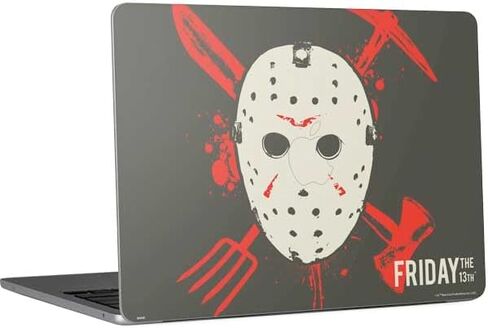 Skinit Skinit Laptop Skin متوافق مع MacBook Air 13in M4 (2025) - مرخص رسميًا وارنر بروس يوم الجمعة 13th Jason Voorhees Mask Design in Kuwait